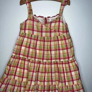 Janie and Jack Plaid Check Sleeveless Lined Summer Girl's Dress Size 5T
